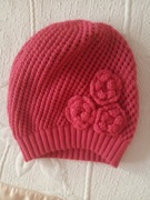 Czapka TXM ażurowa ciemny róż obwód  36-50cm