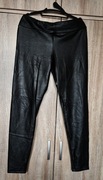 Calzedonia ocieplane leginsy skóra rurki spodnie M/L