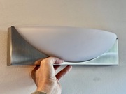 3 KINKIETY ze stali szczotkowanej z matowym kloszem szklanym + jasne LEDy