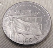 Moneta okolicznościowa 100 lirów 1981 Akademia Morska stan idealny Włochy