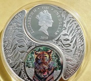 DWIE Uncje Srebra 2 oz Silver Ag Podwójna Moneta Tygrys Double Coin Tiger