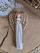 Aniołek Anioł stróż makrama zawieszka 