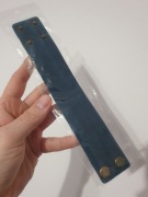 Bransoleta skórzana męska Bico Australia granatowa skóra wołowa