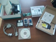 Zestaw retro – modem Acorp, karty sieciowe PCMCIA, Belkin, akcesoria