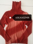 Piękny rudy cieniowany golf 45% kaszmir M /L