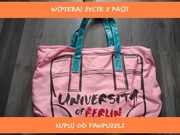 torba damska na ramię materiałowa róż berlin