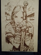 Grawer laserowy – Nordycki Wojowniczka | Sklejka brzozowa A4