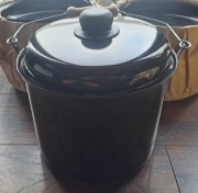 Kociołek wiszący garnek z pokrywką 8L