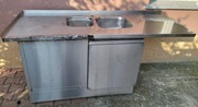 Zlew gastronomiczny 2-komorowy zabudowany 193x76x90
