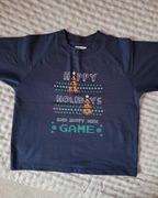 Bluza chłopięca Sinsay 158 granatowa świąteczny wzór pizza/choinka