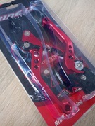 Komplet uniwersalne dźwignie hamulca i sprzęgła czerwone klamki