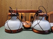 Lampa wisząca drewniana 