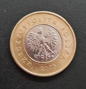 2 zł 2005 r moneta obiegowa 2zl 2 złote 2005 rok obiegowe RZADKA