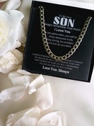 Łańcuszek stal nierdzewna- Dla syna - pudełeczko 