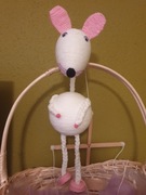 Marionetka myszka biała