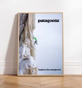 Patagonia climber mountain góra plakat A3 z ramą (29,7 cm x 42 cm)
