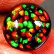 Czarny opal 3D - plaster miodu - Certyfikat GIL - 3.15 ct. - VVS !