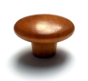Uchwyt meblowy gałka drewniana brązowa połysk PRL 13 sztuk