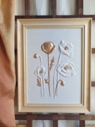 Obraz gipsowy z motywem roślinnym 