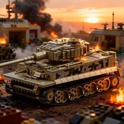 Czołg Tygrys jak Cobi, dwie figurki w zestawie. Nowy