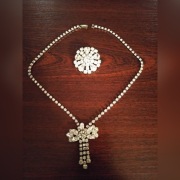 Naszyjnik i broszka z Jablonex'u - lata 60. XX w