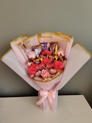 Bukiecik że słodyczami. Prezent na dzień babci dla mamy dla kobiety