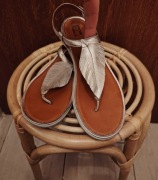 Sandały damskie skórzane Fitflop japonki miękkie comfort skóra naturalna 42