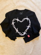 Czarna bluza Dua Lipa Future Nostalgia merch drut kolczasty serce M 38