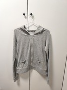 Bluza damska dresowa welurowa L 40 rude rozpinana z kapturem 