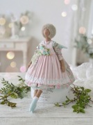 Lalka Tilda ręcznie robiona, dekoracja domu, prezent, styl romantyczny