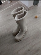 Kozaki beżowe damskie