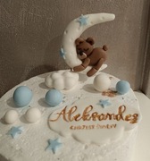 Miś na księżycu z masy cukrowej 