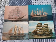 stare pocztówki statek statki żaglowiec fregata Dar Pomorza Zawisza Czarny