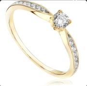 Pierścionek zaręczynowy ze złota z brylantami Aclari Ventego P0564ZB