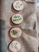 drewniane podstawki pod kubek decupage