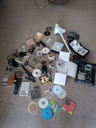 elektronika mix rzeczy z domu płyty cd zegarki myszka kalkulator 