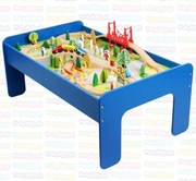 drewniany stół z torami kolejowymi Track Table