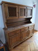 Kredens 3-drzwiowy dębowy (lite drewno)