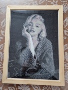 Obraz metodą haftu diament. - Marilyn B&W (gotowy)