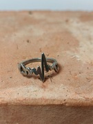 Srebrny Sygnet z Małym Sercem – Vintage / Y2K / Unisex