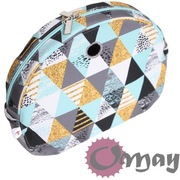 Turkusowy organizer do Obag MOON LIGHT trójkąty złote czarne wkład OMAY