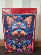 Puzzle 1000 Dog in flowerland Alipson