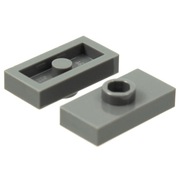 LEGO jumper plate 1x2 Dark Bluish Gray szare 50szt. 3794a stary typ 