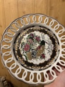 Talerz ozdobny na ciasto Yamasen 24 gołd collection 