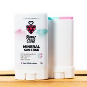 BerryCare Krem w sztyfcie Mineral Sun Stick SPF 50+ miętowo-różowy