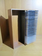 Regał na płyty CD-DVD 50 płyt stojak + pojemniki
