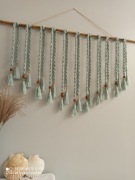 Ozdoba ścienna lub okienna, frędzle, przędza, Boho