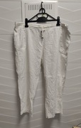 Spodnie Bonmarche r. 24 / 5XL pas LEN białe