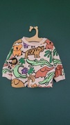 H&M kolorowa bluza w zwierzątka 68cm krokodyle słonie śliczna