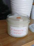 Świeca sojowa świeczka zapachowa 235 ml KOCHAM CIĘ WARIACIE na walentynki